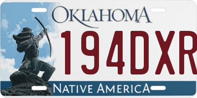 OK license plate 194DXR
