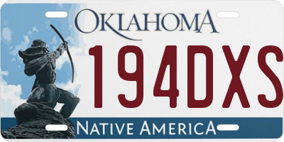 OK license plate 194DXS