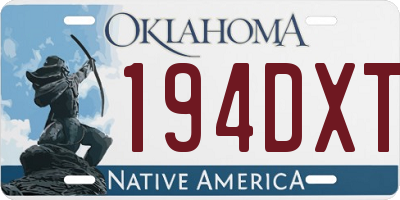 OK license plate 194DXT
