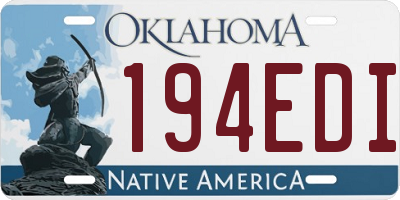 OK license plate 194EDI