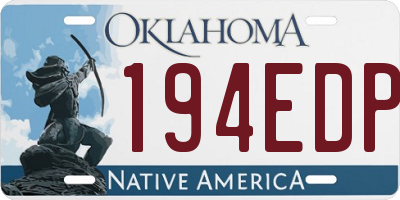 OK license plate 194EDP