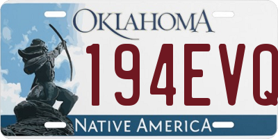 OK license plate 194EVQ