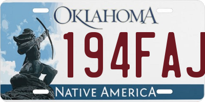 OK license plate 194FAJ