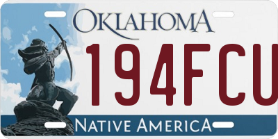 OK license plate 194FCU