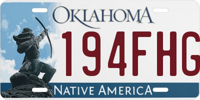 OK license plate 194FHG