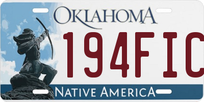 OK license plate 194FIC