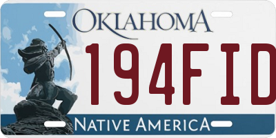 OK license plate 194FID