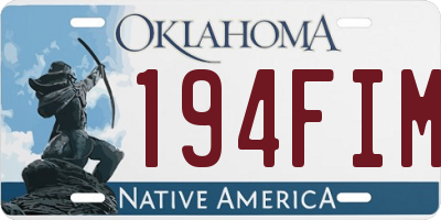 OK license plate 194FIM