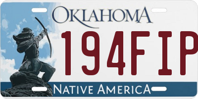 OK license plate 194FIP
