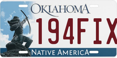 OK license plate 194FIX