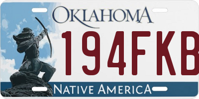 OK license plate 194FKB