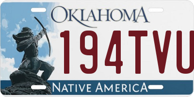OK license plate 194TVU