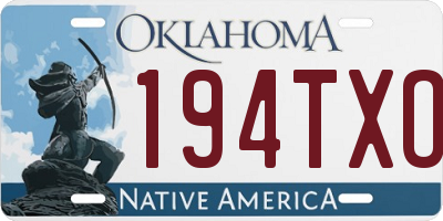 OK license plate 194TXO