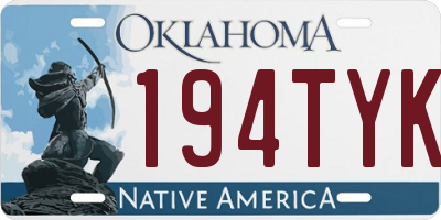 OK license plate 194TYK