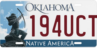 OK license plate 194UCT