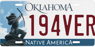 OK license plate 194VER