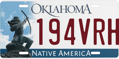 OK license plate 194VRH