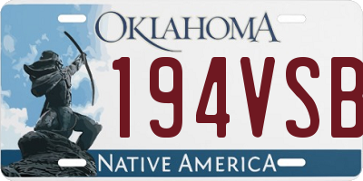 OK license plate 194VSB