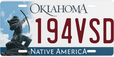 OK license plate 194VSD