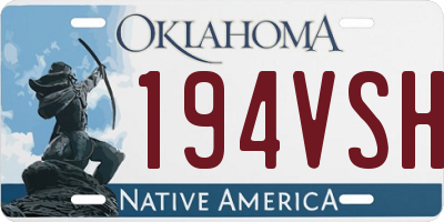 OK license plate 194VSH