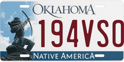 OK license plate 194VSO