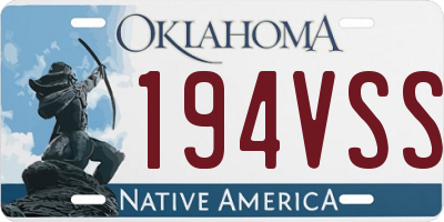 OK license plate 194VSS