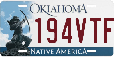 OK license plate 194VTF