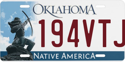OK license plate 194VTJ