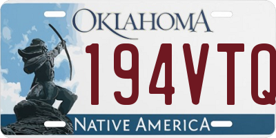 OK license plate 194VTQ