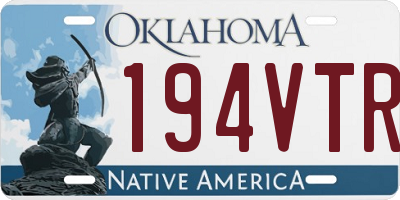OK license plate 194VTR
