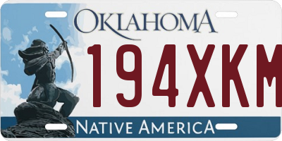 OK license plate 194XKM