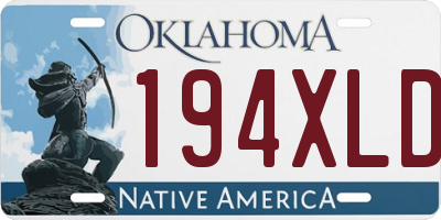 OK license plate 194XLD