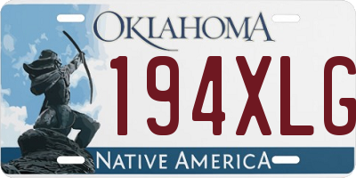 OK license plate 194XLG