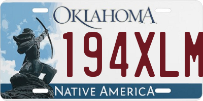 OK license plate 194XLM