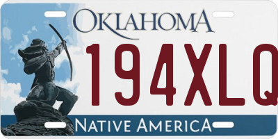 OK license plate 194XLQ