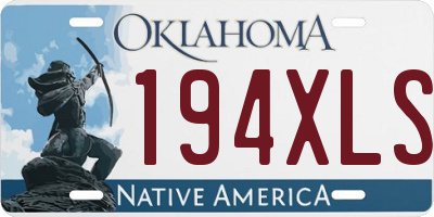 OK license plate 194XLS