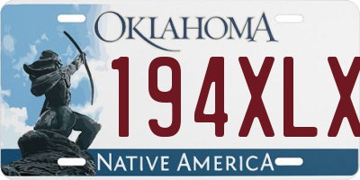 OK license plate 194XLX