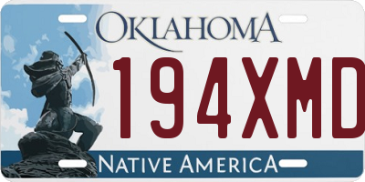 OK license plate 194XMD