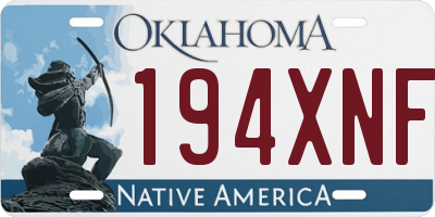 OK license plate 194XNF