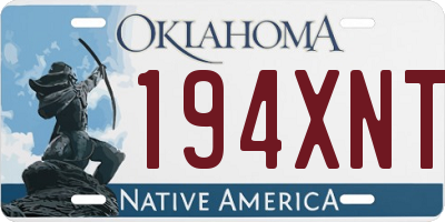 OK license plate 194XNT