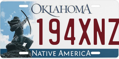OK license plate 194XNZ