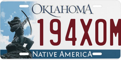 OK license plate 194XOM