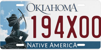 OK license plate 194XOO