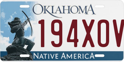 OK license plate 194XOV