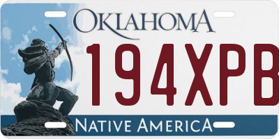 OK license plate 194XPB