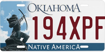 OK license plate 194XPF