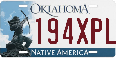 OK license plate 194XPL