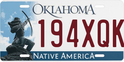 OK license plate 194XQK