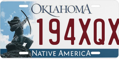 OK license plate 194XQX