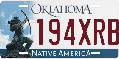 OK license plate 194XRB